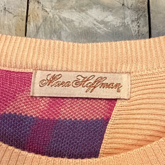 Mara Hoffman Open Neck Open Back Colorblock Aztec Long Sleeve Sweater Size Small - Picture 10 of 10